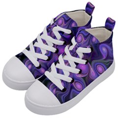 Abstract Pattern Fractal Wallpaper Kid s Mid-top Canvas Sneakers