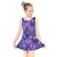 Abstract Pattern Fractal Wallpaper Kids  Skater Dress Swimsuit by Nexatart