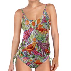 Art Flower Pattern Background Tankini Set by Nexatart