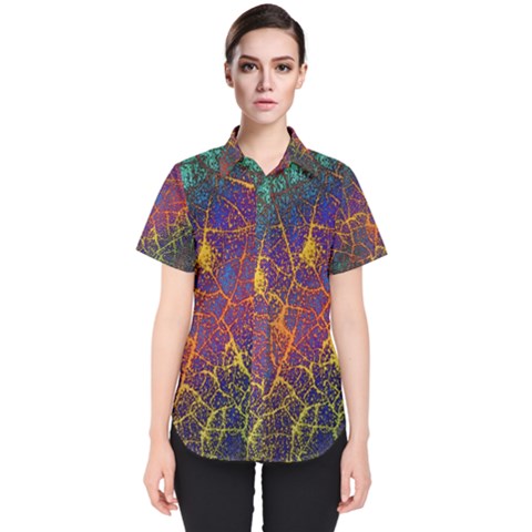Background Desktop Pattern Abstract Women s Short Sleeve Shirt by Nexatart