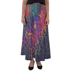 Background Desktop Pattern Abstract Flared Maxi Skirt