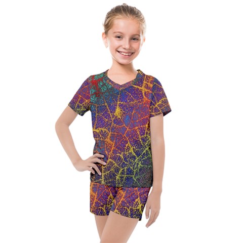 Background Desktop Pattern Abstract Kids  Mesh Tee And Shorts Set by Nexatart