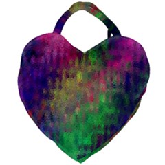 Background Abstract Art Color Giant Heart Shaped Tote