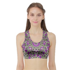 Love On The Sea Of Love In Peace Sports Bra With Border by pepitasart