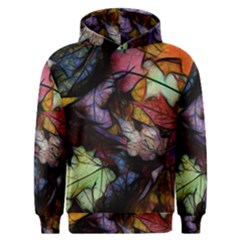 Fall Leaves Abstract Men s Overhead Hoodie by bloomingvinedesign