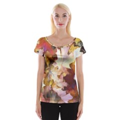 Fall Leaves Bright Cap Sleeve Top by bloomingvinedesign