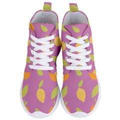 Seamlessly Pattern Fruits Fruit Women s Lightweight High Top Sneakers