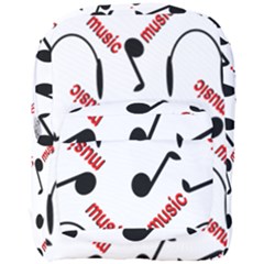 Music Letters Word Headphones Note Full Print Backpack