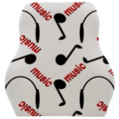 Music Letters Word Headphones Note Car Seat Velour Cushion 