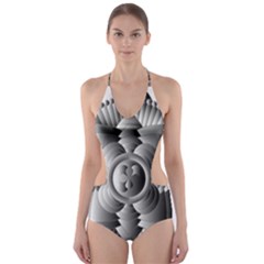 Lotus Mandala Flower Floral Cut-out One Piece Swimsuit by Nexatart