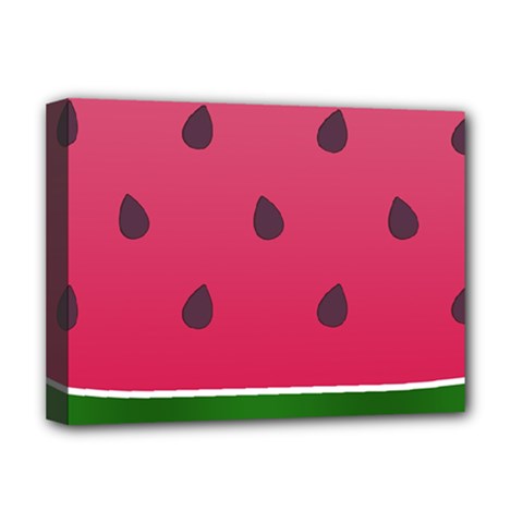 Watermelon Fruit Summer Red Fresh Deluxe Canvas 16  X 12  (stretched)  by Nexatart