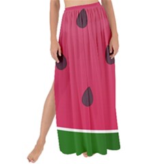 Watermelon Fruit Summer Red Fresh Maxi Chiffon Tie-up Sarong by Nexatart