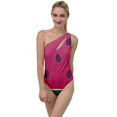 Watermelon Fruit Summer Red Fresh To One Side Swimsuit by Nexatart