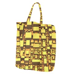 Cubes Grid Geometric 3d Square Giant Grocery Tote by Nexatart