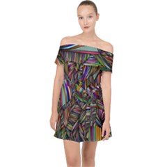 Background Wallpaper Abstract Lines Off Shoulder Chiffon Dress