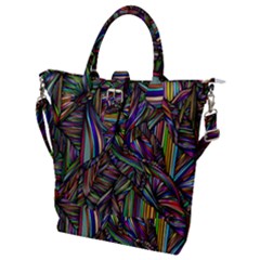 Background Wallpaper Abstract Lines Buckle Top Tote Bag by Nexatart