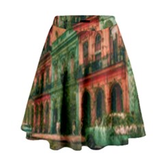 Havana Cuba Architecture Capital High Waist Skirt