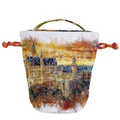 Architecture Castle Fairy Castle Drawstring Bucket Bag