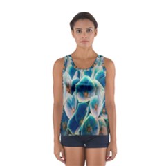 Hydrangeas Blossom Bloom Blue Sport Tank Top  by Nexatart