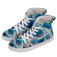 Hydrangeas Blossom Bloom Blue Women s Hi-top Skate Sneakers by Nexatart