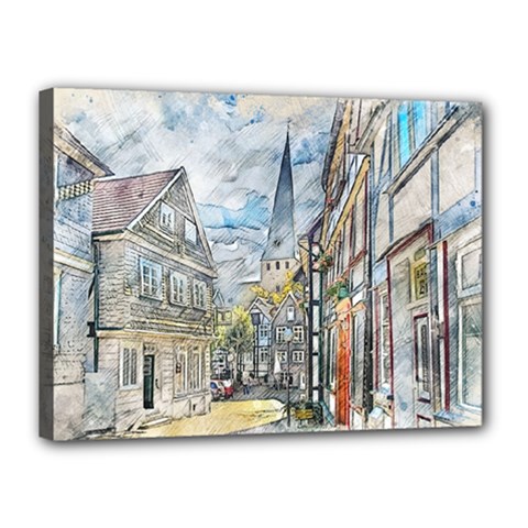 Altstadt Hattingen Ruhr Trail Canvas 16  X 12  (stretched) by Nexatart