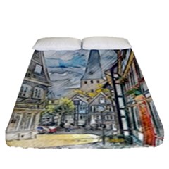 Altstadt Hattingen Ruhr Trail Fitted Sheet (queen Size) by Nexatart