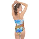 Lake Chalet Mountain Art Classic One Shoulder Swimsuit View2