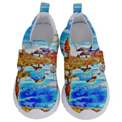 Lake Chalet Mountain Art Velcro Strap Shoes by Nexatart