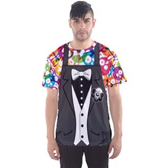 Colorful Faux Skulls & Waiter Romper Outfit Men s Sports Mesh Tee