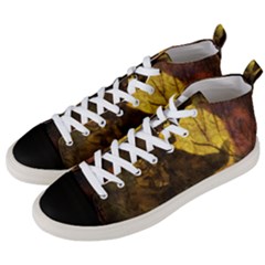 Witch On Moon Men s Mid-top Canvas Sneakers by bloomingvinedesign