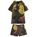 Witch on Moon Kids  Swim Tee and Shorts Set View1