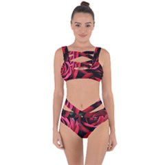 Red Roses Bandaged Up Bikini Set  by bloomingvinedesign