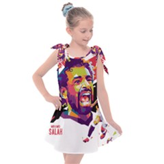 Mo Salah The Egyptian King Kids  Tie Up Tunic Dress by 2809604