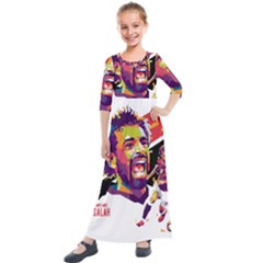 Mo Salah The Egyptian King Kids  Quarter Sleeve Maxi Dress by 2809604