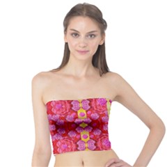 Roses And Butterflies On Ribbons As A Gift Of Love Tube Top by pepitasart