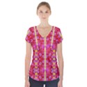 Roses And Butterflies On Ribbons As A Gift Of Love Short Sleeve Front Detail Top View1