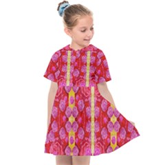 Roses And Butterflies On Ribbons As A Gift Of Love Kids  Sailor Dress by pepitasart