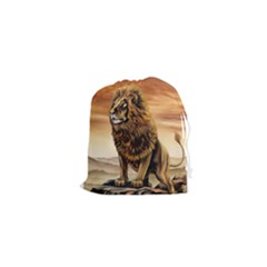 Golden Lion Drawstring Pouch (xs) by ArtByThree