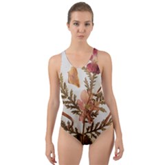 Holy Land Flowers 4 Cut-out Back One Piece Swimsuit