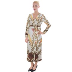 Holy Land Flowers 8 Velvet Maxi Wrap Dress by DeneWestUK