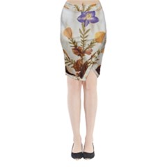 Holy Land Flowers 11 Midi Wrap Pencil Skirt by DeneWestUK