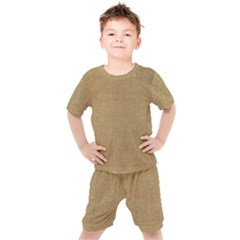 Burlap Coffee Sack Grunge Knit Look Kid s Set