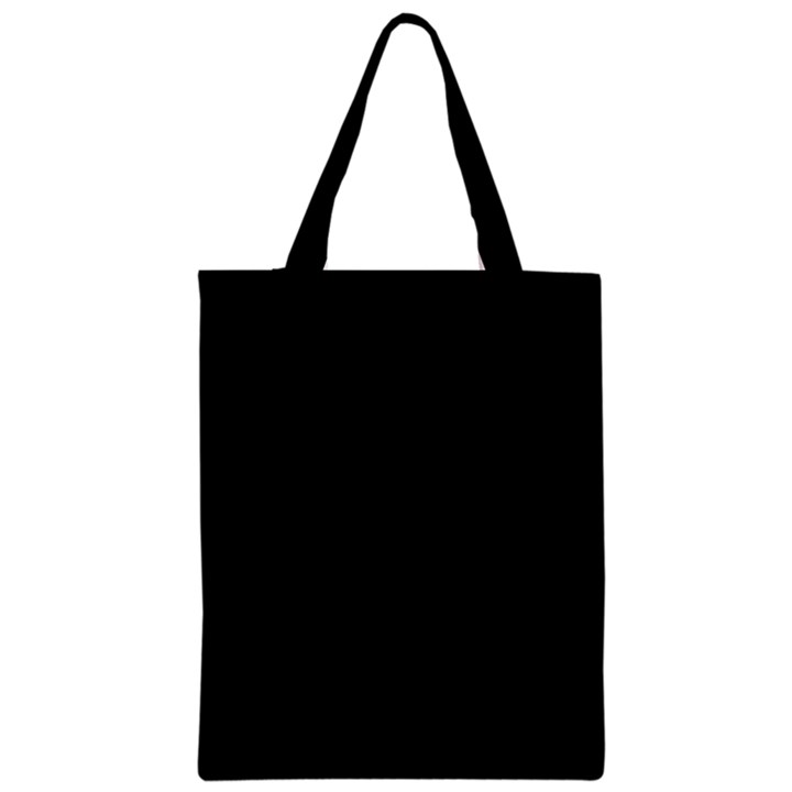 Define Black Zipper Classic Tote Bag