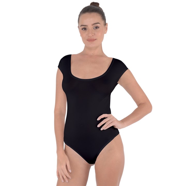 Define Black Short Sleeve Leotard 