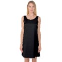 Define Black Sleeveless Satin Nightdress View1