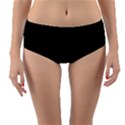 Define Black Reversible Mid-Waist Bikini Bottoms View1