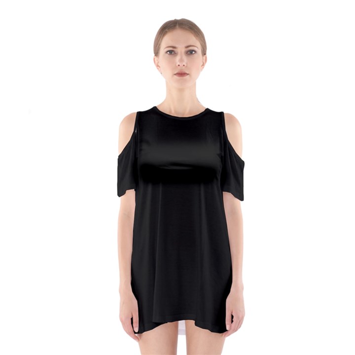 Define Black Shoulder Cutout One Piece Dress