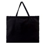 Define Black Zipper Large Tote Bag