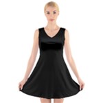 Define Black V-Neck Sleeveless Dress