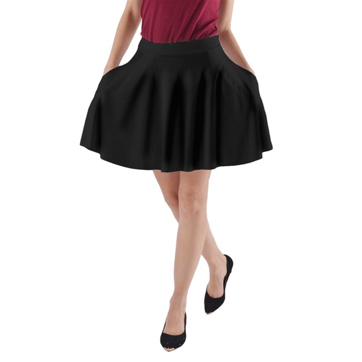 Define Black A-Line Pocket Skirt